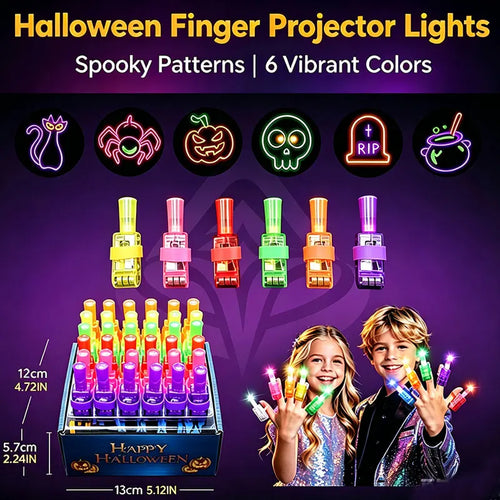 36PCS Halloween LED Finger Lights - Neon Glow Party set