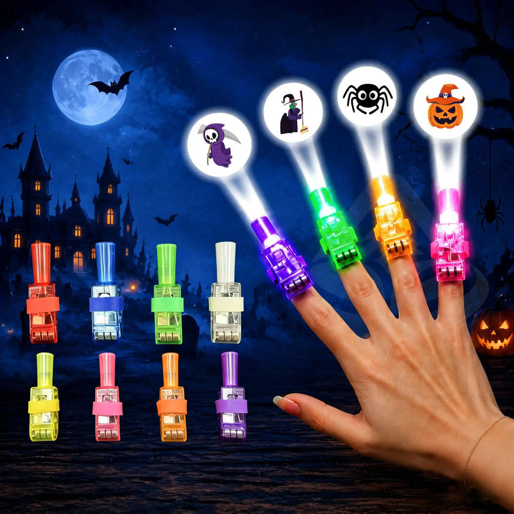36PCS Halloween LED Finger Lights - Neon Glow Party set