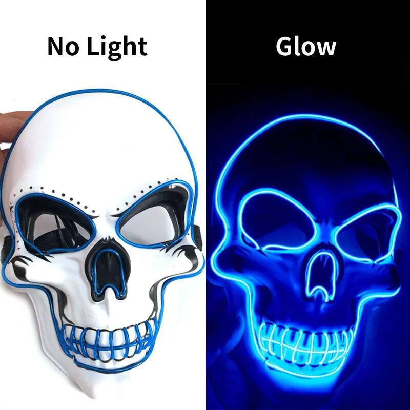 Halloween LED Skull Mask - Light-up Party & Cosplay Mask