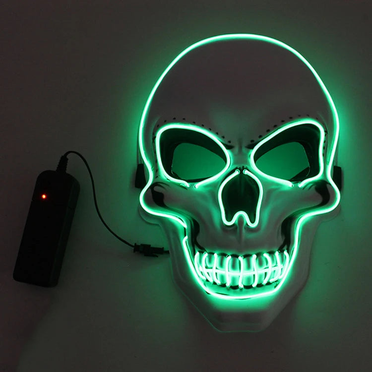 Halloween LED Skull Mask - Light-up Party & Cosplay Mask
