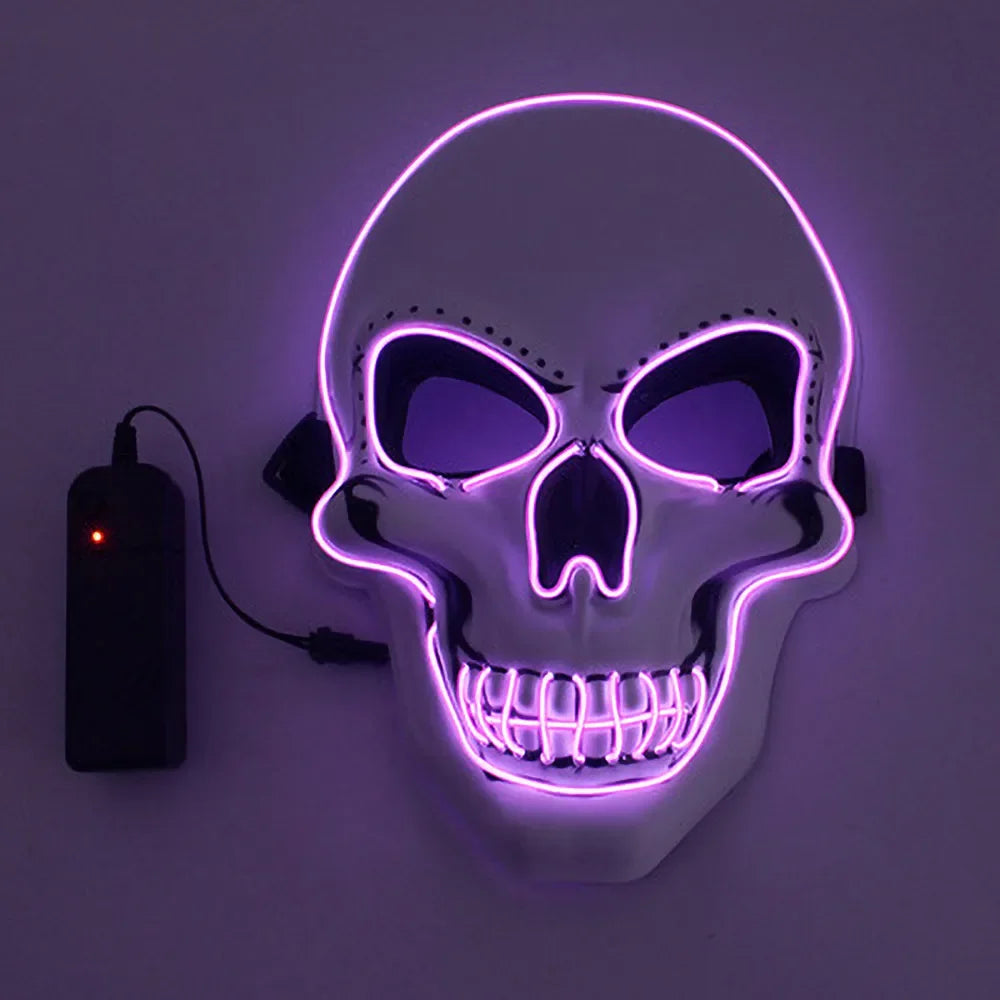 Halloween LED Skull Mask - Light-up Party & Cosplay Mask