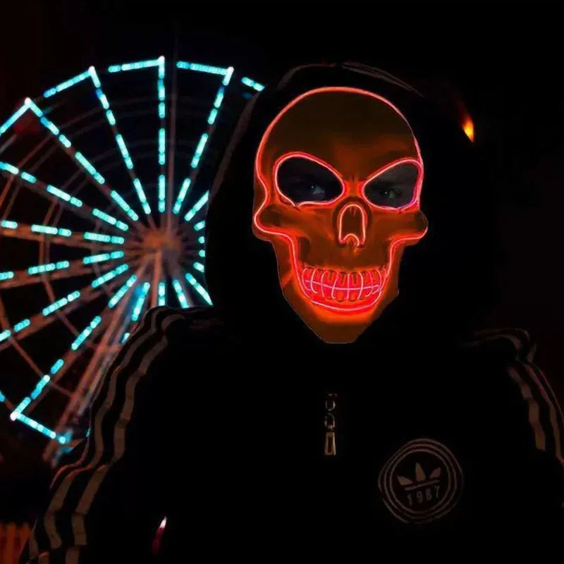 Halloween LED Skull Mask - Light-up Party & Cosplay Mask