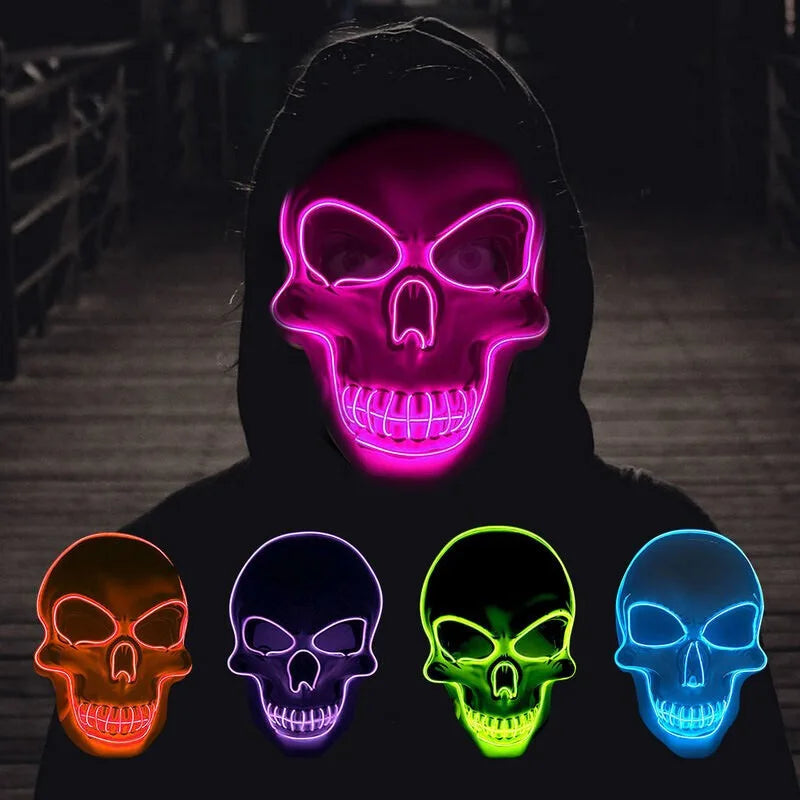 Halloween LED Skull Mask - Light-up Party & Cosplay Mask